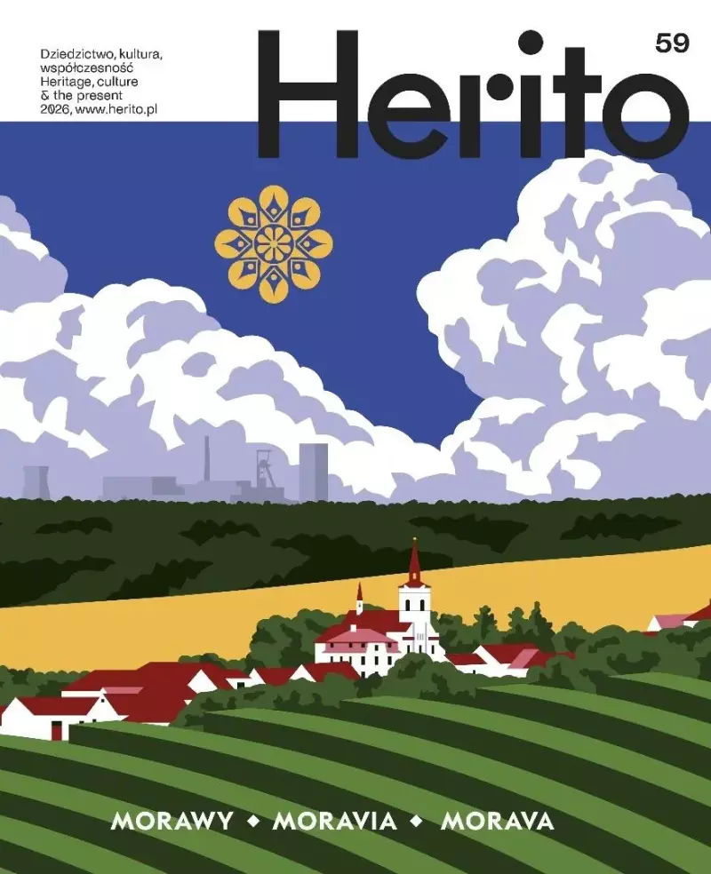 Okładka czasopisma "Herito nr 59 Miejsca Morawy"