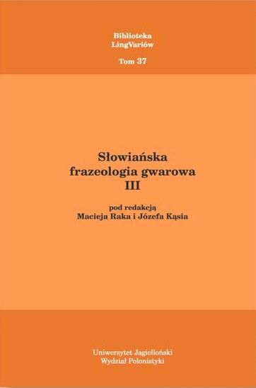 Okładka książki "Słowiańska frazeologia gwarowa III"